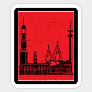 Germany Hamburg City Design Sticker
